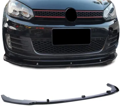 Image de Pare-chocs avant, spoiler, couleur noire brillante, pour VW Golf 6 (2009-2013) avec modèle GTI