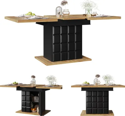 Produktbild von Esstisch Teleskoptisch(110-140×80cm), klappbarer Küchentisch für 4-6 Personen, Ausziehbarer Esstisch ,platzsparender Küchentisch,für Küche