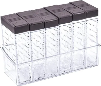 Produktbild von PIQIUQIU 6er Set Salz Pfefferstreuer Gewürzbox Kunststoff für Aufbewahrung Küche Gewürze