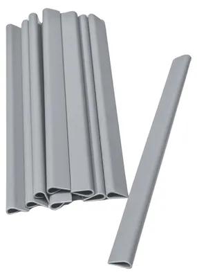 Produktbild von Sichtschutzstreifen zaun|zu Klemmschiene ECO-Clip Zaunblende für Doppelstabzaun Hellgrau 1er Pack