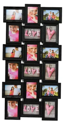 Productafbeelding van XL Fotolijst collage voor 18 Foto's van 10 x 15 & 15 x 10 Cm - Fotolijsten Collage voor foto formaat 9x 10x15 Cm & 9x 15x10 Cm - Fotogalerij