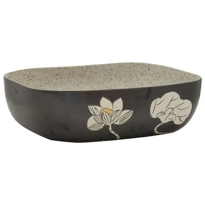 Immagine prodotto di Lavabo Appoggio Grigio Nero Rettangolare 48x37,5x13,5 Vetroceramica
