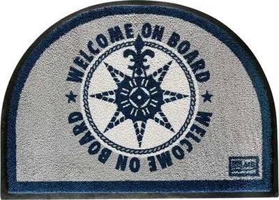 Image de Marine Business paillasson bleu nautique Bienvenue à bord 70 x 50 cm