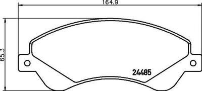 Produktbild von HELLA Bremsbeläge Satz Vorne Bremsklötze für FORD Transit Mk6 Kasten (V347, V348, FA) 8DB 355 012-771
