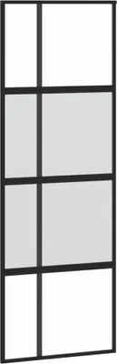 Zdjęcie produktu dla vidaXL Drzwi przesuwne czarne 76x205 cm szkło hartowane i aluminium