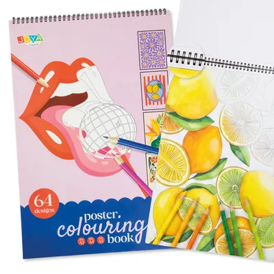 Productafbeelding van Joya Creative Luxe Kleurboek Posters voor Volwassenen – 64 Uitscheurbare Designs in A3, A4 & A5 op Premium Papier met Spiraalbinding