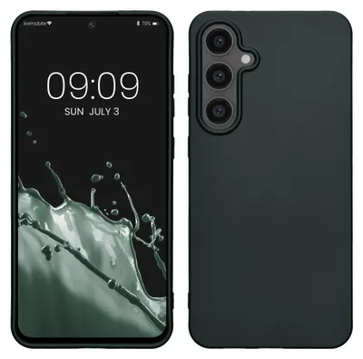 Produktbild von kwmobile Handyhülle für Samsung Galaxy S24 FE Hülle - Silikon Case metallisch schimmernd - Schutzhülle Cover - Metallic Petrol