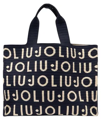 Produktbild von Liu Jo L TOTE KNITTED LOGO Damen Schultertasche Schwarz : Größe - UNICA Größe: UNICA