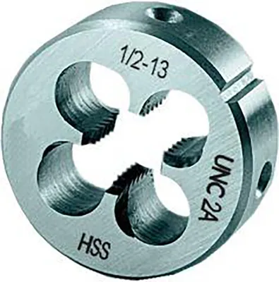 Produktbild von FORMAT Schneideisen EN22568 HSS UNC 5 / 16 - 18, Schneidstoff:HSS, Gewinde:UNC 5/16, Gewindeart:UNC