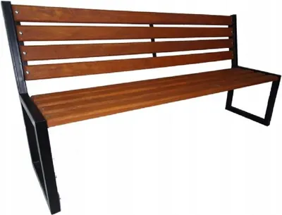 Produktbild von QLS Gartenbank Stahl Sitzbank Parkbank Garten Bank Gartenmöbel Holz Lehne Bologne 9526