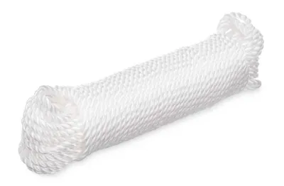 Produktbild von WÄSCHELEINE 20m geflochten Ø6mm Weiss rutschfest Wäschespinne Wäsche Leine Seil Flechtleine Flechtschnur Schnur 23