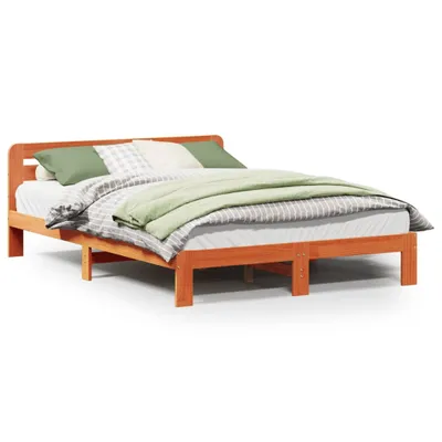 Produktbild von Massivholzbett ohne Matratze Wachsbraun 120x200 cm Kiefernholz