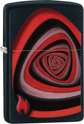 Produktbild von Zippo Feuerzeug - Schwarzes Spiralmotiv, Lebenslanger Service, Windfest, Stilvoll & Robust