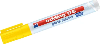 Image de Marqueur pour verre edding 95 jaune Paquet de 10 pièces