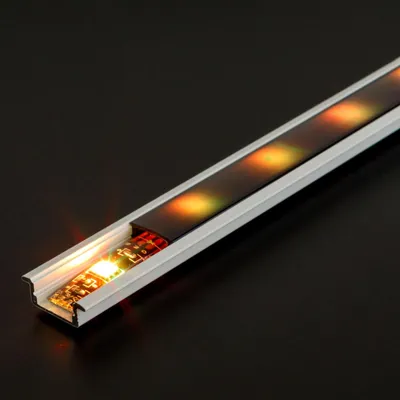Immagine prodotto di Profilo in alluminio con LED – 2000 × 23(17) × 8 mm – Profilo a U per incasso – bianco – 1 pezzo [41011A2-WH]