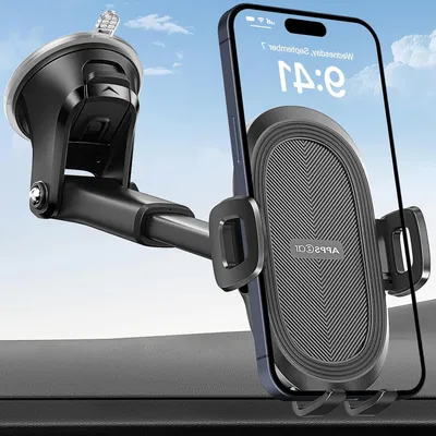 Obrázek produktu pro Držák do auta na telefon – Držák na smartphone – Bezpečné navigování – Otočný o 360 stupňů – Vhodný pro telefony o velikosti 4,7–6,8 palců – Černý