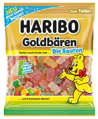 Image de HARIBO 10056133 HARIBO Goldbären Die Sauren Fruchtgummi 175,0 g