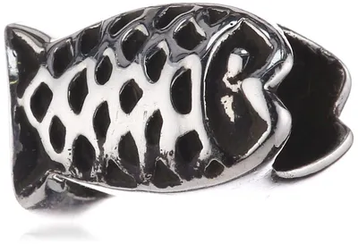 Immagine prodotto di Pasionista Unisex - Perline a forma di pesce, argento sterling 925, modello 607115