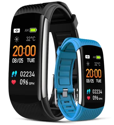 Zdjęcie produktu dla Smartband Giewont czarny Gw200-7 + niebieski pasek