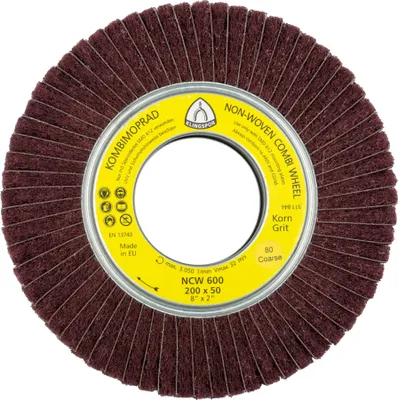 Produktbild von Klingspor NCW 600 Vliesmopräder Kombination, 200 x 50 x 68,2 mm Korn 80 Coarse