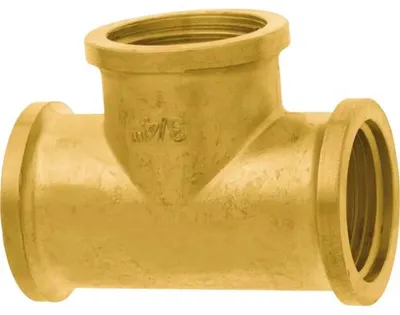 Produktbild von GEKA T-Stück 90° Messing 3x Innengewinde G19 mm (3/4)"