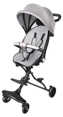 Obrázek produktu pro Lehký kočárek – cestovní kočárek pro děti – automatické skládání – nastavitelná opěrka zad až do polohy lehu – pro děti do 20 kg – šedá barva
