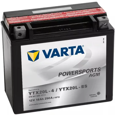 Immagine prodotto di Varta Motorradbatterie Powersports AGM YTX20L-4 / YTX20L-BS