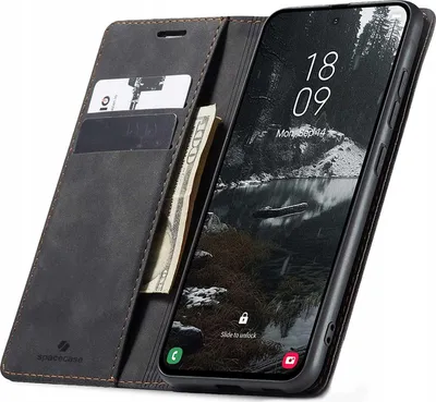 Immagine prodotto di SPACECASE Custodia flip a portafoglio per Galaxy S25 Edge Nero