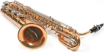 Produktbild von Karl Glaser Bariton Saxophon mit Mundstück und Koffer in Messing/Chrom