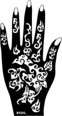 Produktbild von Henna Tattoo Schablone für die Linke Hand