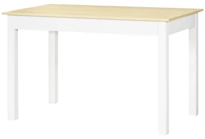 Produktbild von Moderner, zweifarbiger Designer-Esstisch mit gro?er Holzplatte, bietet Platz fš¹r 4-6 Personen, Ma?e: 119 x 70 x 75 cm (L x B x H).