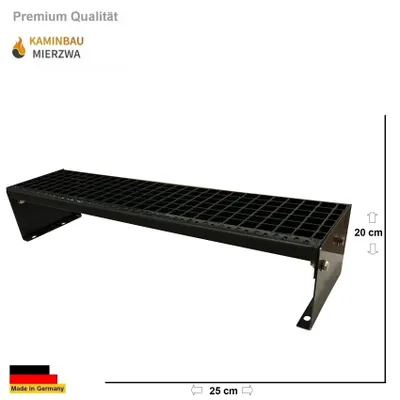 Zdjęcie produktu dla Schody stalowe 1 stopień Wolnostojące kompletne Antracyt RAL 7016 / Stopień kratowy Szerokość 120 cm Wysokość stopnia  (wysokość 20 cm) Odporne na warunki atmosferyczne  Schody ogrodowe