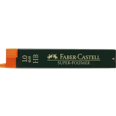 Obrázok produktu pre Náplň Faber-Castell 120900 SUPER POLYMER - 0,9/1 mm, HB, čierna, 12 náplní