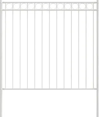 Produktbild von vidaXL Zaunelement ASSEN Weiß 170 x 200 cm Stahl