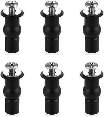 Image de Support pour couvercle de WC, lot de 6, acier inoxydable, vis pour couvercle de WC