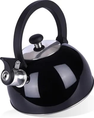 Obrázek produktu pro Orion Rychlovarná konvice moderní automatická nerezová konvice s flétnou BLACK 1,5 l plynová indukční vhodná na indukci