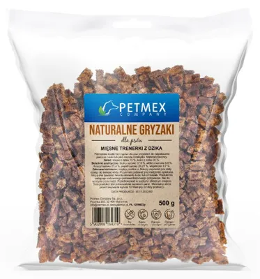 Zdjęcie produktu dla Petmex Trenerki Mięsne z Dzika 500g Naturalny Przysmak Dla Psa