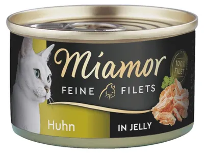 Produktbild von MIAMOR Feine Filets in Jelly Nassfutter Katzen 24x100g Huhn Pur fettarm ohne
