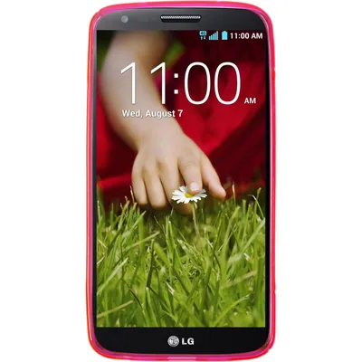 Produktbild von PhoneNatic Case kompatibel mit LG G2 - pink Silikon Hülle S-Style + 2 Schutzfolien