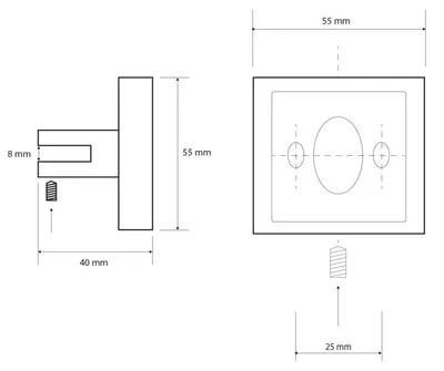 Immagine prodotto di Sapho X-SQUARE Mensola portaoggetti in vetro 900 mm, cromata/vetro trasparente