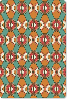 Produktbild von MuchoWow® Mauspad Mousepad Design - Retro - Orange - Abstrakt 18x27 cm - Mousepads - Maus Mat - Pad - Mausunterlage