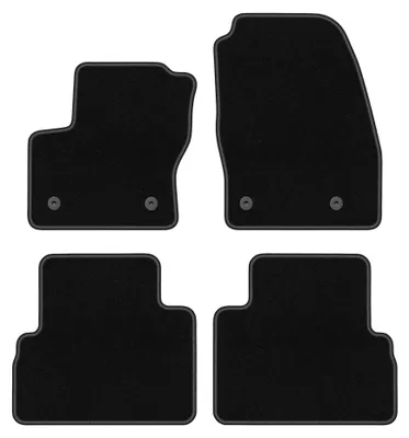 Productafbeelding van Velours automatten voor Ford C-MAX MK2 2015-2019 (MPV) – 4-delig, zwart, op maat – Wielganizator BASIC