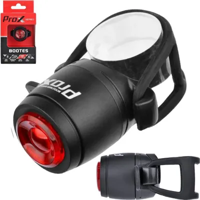 Zdjęcie produktu dla Tylna Lampka Rowerowa PROX BOOTES SMD LED 20Lm 220 mAh SAFE + MEMORY MODE