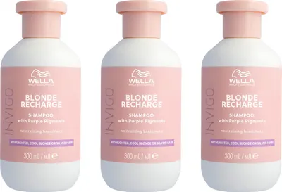 Produktbild von Invigo Blonde Recharge Shampoo 3x300 ml