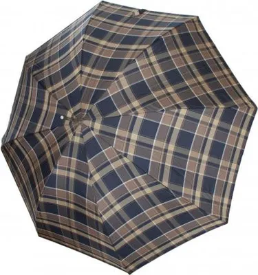 Zdjęcie produktu dla Parasol Doppler Long Karo ze stali węglowej, brązowy, w kratkę