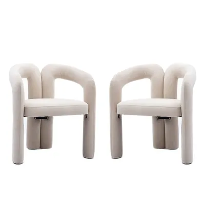 Produktbild von 2-Stück Esszimmerstühle Samt moderne Design Küchenstühle Eimer Seitenstühle Samtstuhl Wohnzimmer Küche Sessel für Esszimmer
