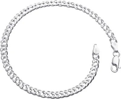 Produktbild von SILBERKETTEN STORE Zwillingspanzerkette Armband 4,5mm - 925 Silber - 18cm