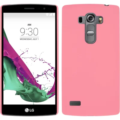 Produktbild von PhoneNatic Case kompatibel mit LG G4s / G4 Beat - Hülle rosa gummiert Hard-case + 2 Schutzfolien