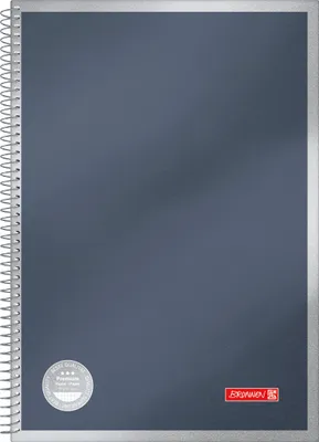 Produktbild von Brunnen Spiralnotizbuch Premium A4 kariert anthrazit