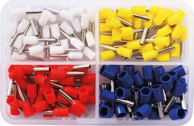 Produktbild von QUADRIOS Aderendhülsen-Set, 2010C389, 0,75-2,5 mm², Teilisoliert, 120 St.